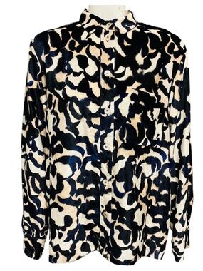 FORTE_FORTE INK MULTI LE STAMPE VELVET SHIRT BLOUSE